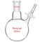 stonylab Borosilicate Glass Reaction Flask, Single-Neck 250 ml with 24/40 Joint and PTFE Stopcock Valve