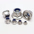 STORMCUBE M10x1.5mm DIN6926 12 Pack 304 Flange Nylon Lock Nuts Stainless Steel Hex Locknuts Full Thread for Industrial