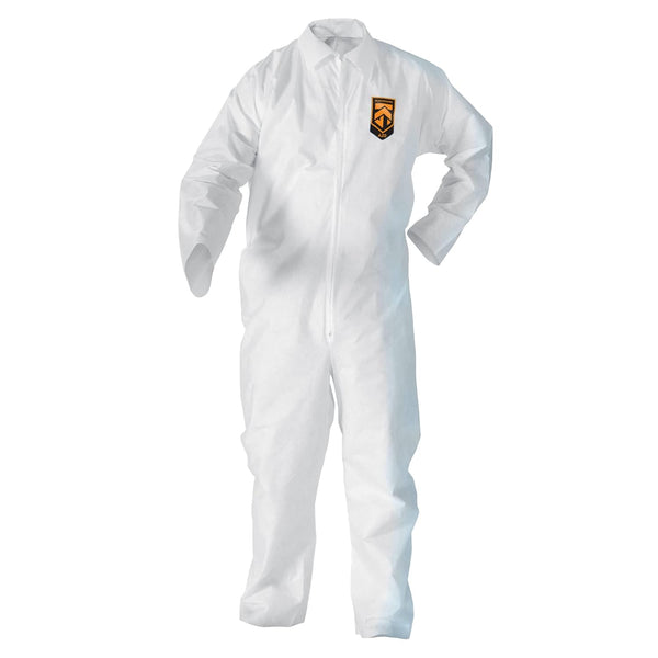 KleenGuard A20 Zip Front Coverall, 2X, White (37718), REFLEX Design, Elastic Wrist and Ankle