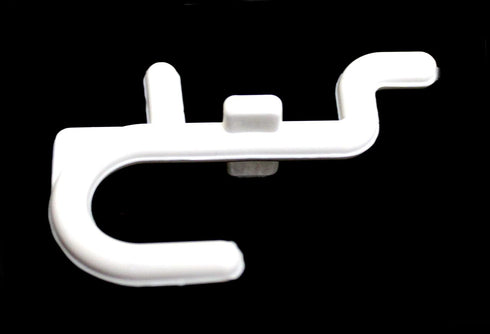 JSP Manufacturing Non-Locking Plastic J Hook Style Hooks, Garage Tool Storage Pegboard Accessories (500, White)