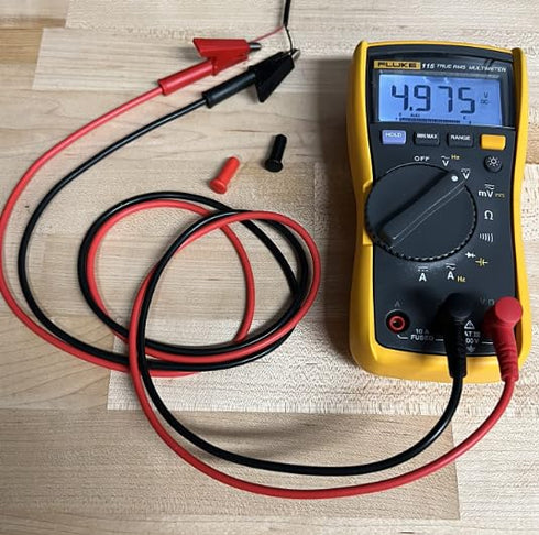 Multimeter Alligator Clips Leads, L Type Banana Male Plug to Alligator Clip Test Cable, 3 Feet