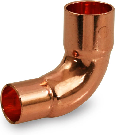 Everflow Supplies 90 Degree Short Radius Reducing Elbow CCRN1000 with Copper Sweat Connects, 1/2" x 3/8"