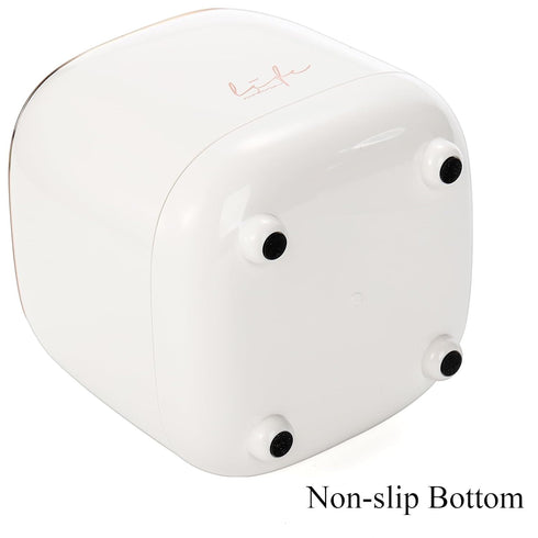 Foraineam 2 Pack Tabletop Trash Can, Mini Plastic Wastebasket with Pop-up Lid for Bathroom and Office