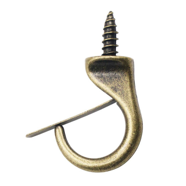 Windproof Hook by Safety Cup - Suspended Ceiling Hooks Screw Hooks (Bronze 12 Pack)