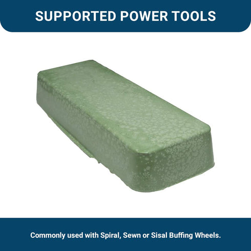 Benchmark Abrasives Buffing Compound for Metal Polishing, 1 Pound Bar for Removing Scratches from Hard Metals