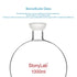 stonylab Spherical Joint Round Bottom Receiving Flask, Borosilicate Glass with 35/20 Ground Joint, 1000 ml