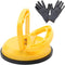 MAKERELE Glass Suction Cup Vacuum Window Lifter, 4.7" Yellow Plastic with Handles for Lifting