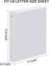 ViVin 1.5 Inch Round Ring View Binder, 300-Sheet Capacity, Basic 3 Ring Binder for 8.5" x 11" Paper, 6-Pack (White)