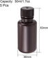 uxcell Plastic Lab Chemical Reagent Bottle 50ml/1.7oz Small Mouth Sample Sealing Liquid Storage Container Brown 5pcs by uxcell