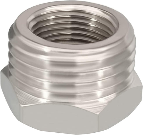 Nickel Plated Brass Reducer Faucet Adapter, G 1/2 Male to 3/8 Female Compression Hose Fitting, 4PCS