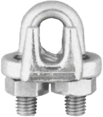 Excursions 3/16" U-Bolts Galvanized Wire Rope Clamps, 10 Pack