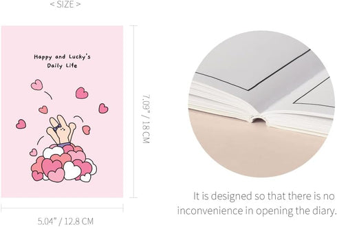 Monolike Happy and Lucky Diary, 6 Month Academic Planner, Weekly & Monthly Scheduler, Love Letter