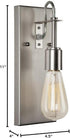 FORTE 7113-01-55 Silver One Light Wall Sconce