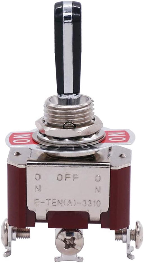 Twidec Heavy Duty Rocker Toggle Switch 16A 250V - SPDT 3 Position ON/Off/ON Switch with Black Handle