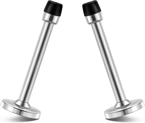 Door Stopper, 5 Inch Extra Long Heavy Duty Brushed Satin Door Holder | Stainless Steel | 2 Pack