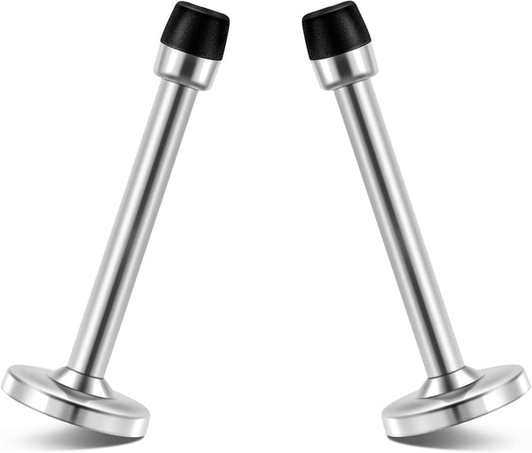 Door Stopper, 5 Inch Extra Long Heavy Duty Brushed Satin Door Holder | Stainless Steel | 2 Pack