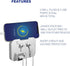 Tech2 3-Outlet Surge Protector Power Strip with 2 USB Charging Ports, ETL Certified for Home, School, or Office
