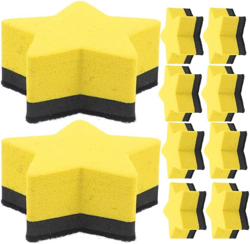 EXCEART Mini Magnetic Dry Erase Eraser, 15Pcs Star Shaped Chalkboard Cleansers, Reusable Whiteboard Wipes