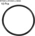 uxcell Nitrile Rubber O-Rings, 57mm OD 51mm ID 3mm Width, Metric Sealing Gasket, Pack of 10 by uxcell