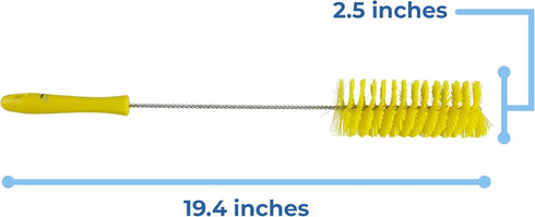 Vikan, Yellow Tube Brush,2.4",PP/PBT, 5370 by Vikan