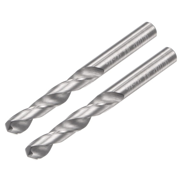 uxcell Solid Carbide Drill Bits, 4.3mm C2/K20 Tungsten Carbide Jobber Drill Bits for Metal and Plastic, 2pcs