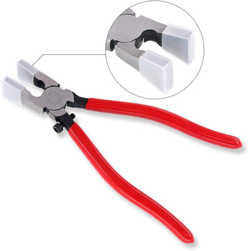 Swpeet Heavy Duty Key Fob Pliers Tool, Metal Glass Running Pliers with Curved Jaws for Key Fob Hardware