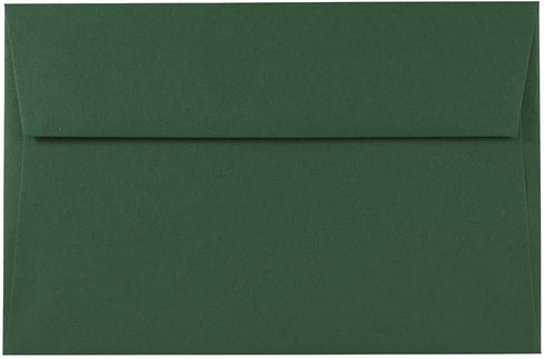 JAM PAPER A9 Premium Invitation Envelopes - Dark Green - 5 3/4 x 8 3/4 - 50/Pack