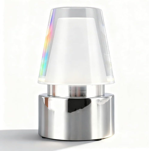 RGB Table Lamp Color Changing with USB Rechargeable, Acrylic Lampshade, 7 Color