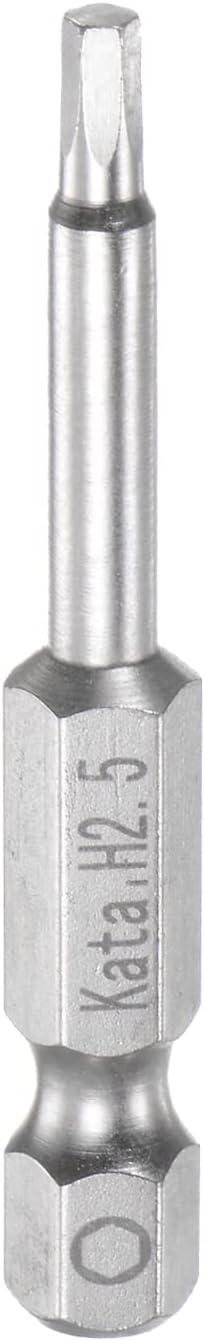 H2.5 Hex Screwdriver Bit, 1/4" Hex Shank, 2" Length Magnetic Screw Driver Power Tool