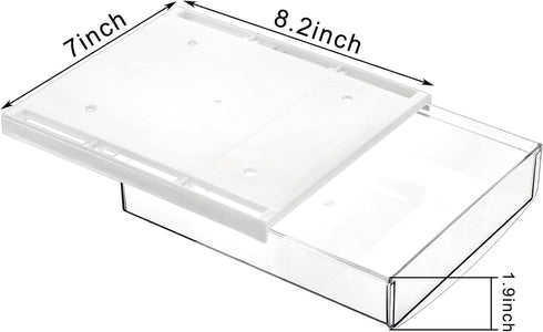 SOUJOY 3 Pack Under Desk Drawer, Self-Adhesive Slide Out Organizer Tray, Plastic Hidden Attachable Drawer for Home,