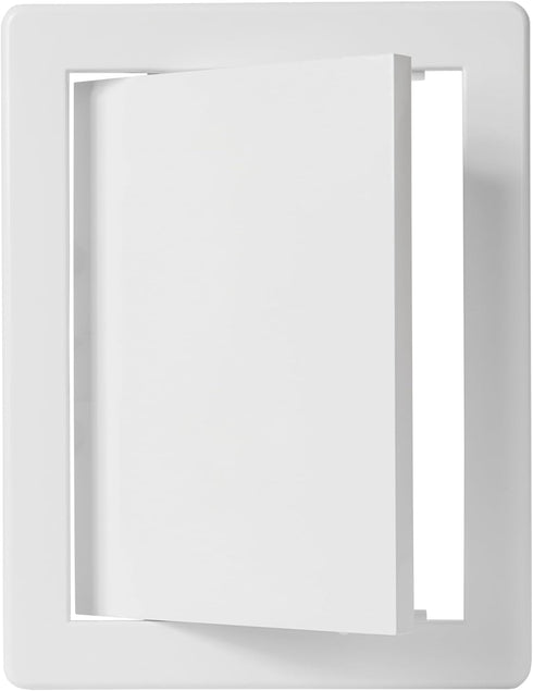 6" x 8" White Plastic Access Panel for Plumbing, Electricity, Heating, Alarm - Drywall Bathroom Services Cover