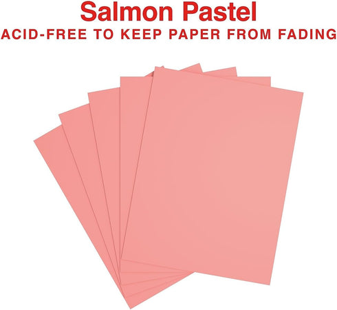 8 1/2-Inch 11-Inch 500/Ream, Staples Pastel Colored Copy Paper X Salmon For Office, School & Home
