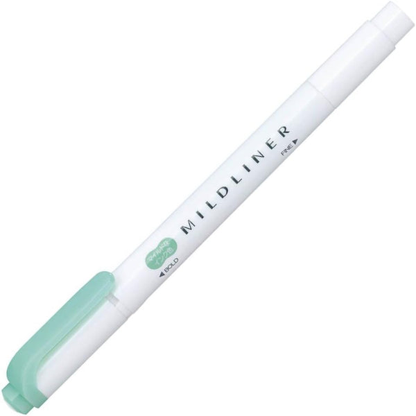 Zebra B-WKT7-MBG Highlighter, Mild Liner, Blue Green, 10 Pieces