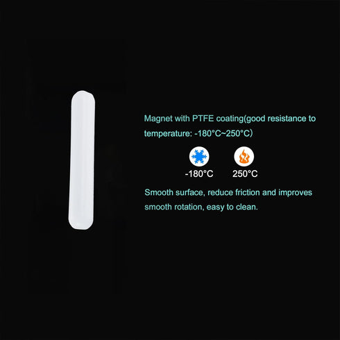 MECCANIXITY Magnetic Stirrer Mixer Stir Bar Rod 50mm(1.97") x8mm PTFE Coating Magnet White for Laboratory, 4Pcs