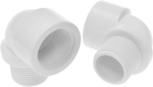 White 3/4 inch 90 Degree Elbow PVC Male to Female Thread Adapter Pipe Pressure Fittings (4pcs)
