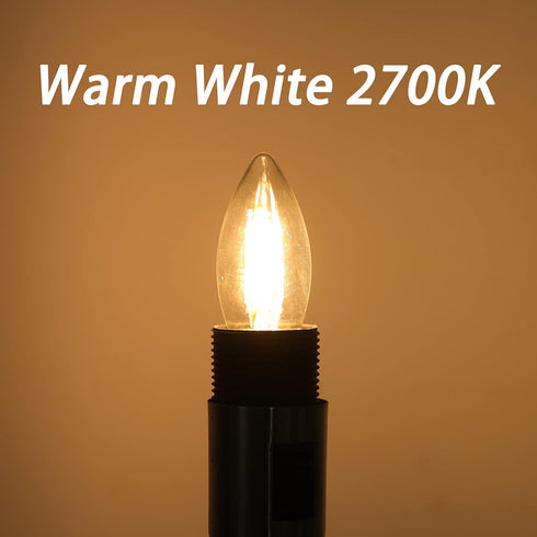 Ganiude E12 Dusk to Dawn Light Bulbs, 5W 60W Equivalent, 2700K Warm White, Photocell Sensor, 6 Pack