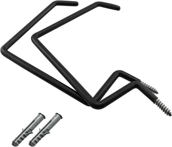 YHXiXi 2PCS Spiral Ladder Hooks Black Heavy Duty Tool Rack Bicycle Hooks Wall