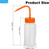 PATIKIL 250ml Wash Bottle, 6pcs Plastic Squeeze Bottle Wide Mouth Bottle Watering Tools for Lab Cleaning Washing Irrigation Liquid Storage, Clear Orange