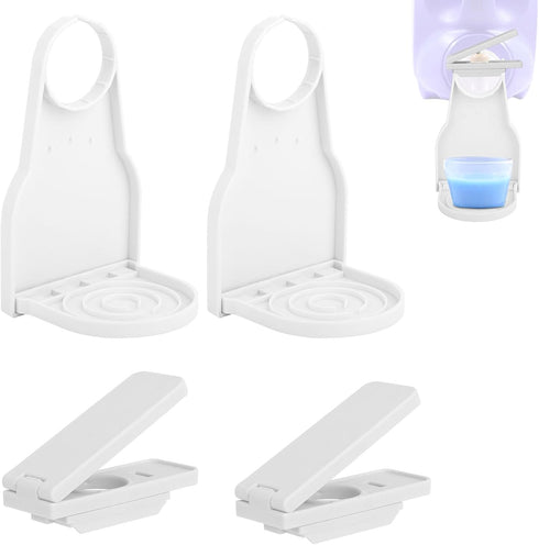 BOXOB 2pcs Liquid Laundry Detergent Dispenser, Plastic Laundry Soap Drip Detergent Cup Holder