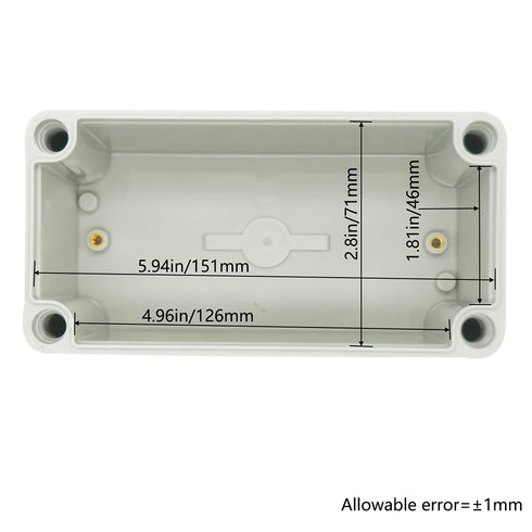 Zulkit Junction Box ABS Plastic - Dustproof Waterproof IP67 Universal Electrical Project Enclosure, Grey 6.30 x 3.15 x
