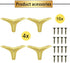 4 Inches, Set 4, GOSCHE Gold Furniture Legs Metal Sofa Legs of Modern Style Replacement Couch Legs for Dresser Chair