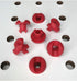 Pegboard Peg Locks, 50PCS (1/4 inch, Red)
