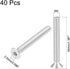 uxcell M4x35mm Flat Head Machine Screws Inner Hex Screw 304 Stainless Steel Fasteners 40Pcs