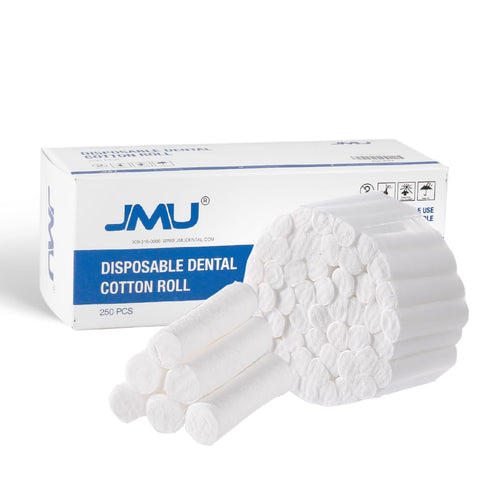 JMU 250 Pcs Cotton Rolls Dental, 1.5'' Non-Sterile Nosebleed Plugs, #2 High Absorbent Mouth Cotton Rolls