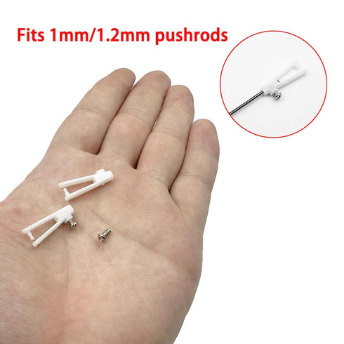 URIMPAVIDO 20PCS 21mm (1x21mm Clevis White Plastic Clevis for RC Airplane Plane Helicopter DIY Model Toy Replacement