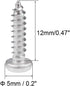 uxcell 3x12mm Self Tapping Screws Phillips Pan Head, 316 Stainless Steel Fasteners, 50Pcs