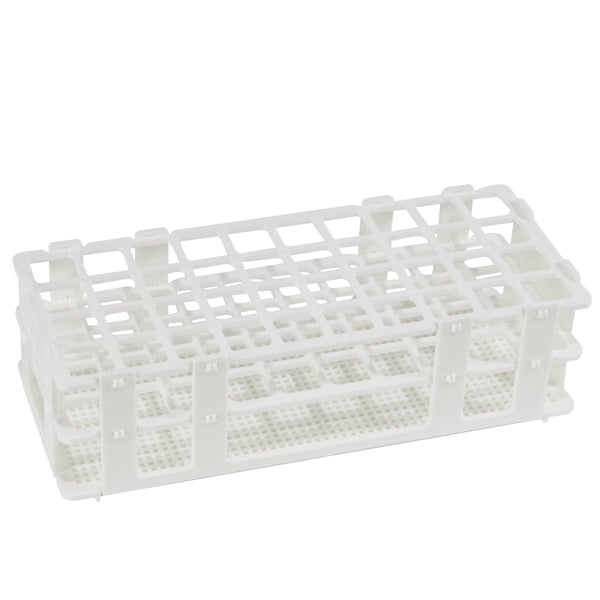 Plastic Test Tube Rack for 20mm, 40 Wells, Detachable (White, 40 Hole)