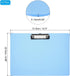 PATIKIL 12.4 x 8.86 Inch Clipboard Landscape, 2 Pack A4 PP Plastic Office Clipboards Low Profile Clip for Office Drawing Sketching, Blue by PATIKIL