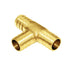 Joywayus 2Pcs 5/8" Hose Barb Tee T 3 Way Union Fitting for Water/Fuel/Air