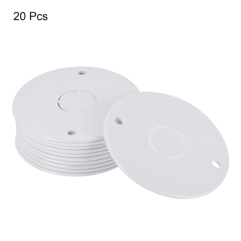 MECCANIXITY PVC Conduit Lid Round Junction Box Cover 4.5mm Hole Dia Waterproof for Conduit Box Pack of 20